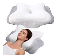Lureon Oreiller Ergonomique Cervical en Mousse à Mémoire - Oreiller de Soutien pour Le Cou - Oreiller Confortable pour Dormeurs sur Le Côté, Le Dos et Le Ventre - Apnée du Sommeil