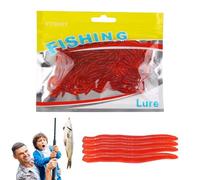 Lures de pêche au, leurres de pêche en Eau salée | Lures de pêche à la Mouche en Silicone Lake Bait de Poisson-Chat,Appâts artificiels Brillants Faux Verres à Terre pour l'eau salée d'eau Douce