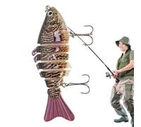 Lures de pêche d'eau douce, leurres de truite pour la pêche au lac | Lucs de poisson à naufrage lent multi-articulés | Kit Spinnerbaits, crankbaits d'eau douce, appâts de basse de natation, tacle d'ea