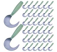 Lures de pêche en Plastique Mou, 50pcs Lares de pêche Molle appâts à Queue bouclés Lumineux avec Fil Fil à vis grubs appâts pour Basse Merde la Bouche Trout d'eau Douce salée