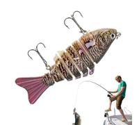 Lures de pêche pour la Truite Basse, appâts de Natation pour la pêche au Bar | Lucs de Poisson à Naufrage Lent Multi-articulés | Kit Spinnerbaits, crankbaits d'eau Douce, appâts de Basse de Natation,