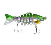 Lures de pêche pour la Truite Basse, appâts de Natation pour la pêche au Bar | Lucs de Poisson à Naufrage Lent Multi-articulés | Basse Bass Baits Spinnerbaits Kit, tacle réaliste en Eau salée Dure