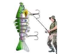 Lures de pêche pour la Truite Basse, appâts de Natation pour la pêche au Bar | Lucs de Poisson à Naufrage Lent Multi-articulés | Bass de Basse Dure réaliste, tacle d'eau salée, crankbaits d'eau Douce