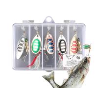 Lures de pêche pour l'eau douce, appât de pêche Crappie Spinner Bait | Pêcheur à spinnerbait en métal kit de leurre avec des boîtes de tacle pour le saumon de saumon de truite de basse