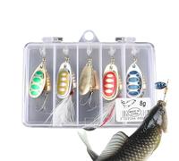 Lures de pêche pour l'eau douce, appât de pêche Crappie Spinner Bait | Pêcheur à spinnerbait en métal kit de leurre avec des boîtes de tacle pour le saumon de saumon de truite de basse