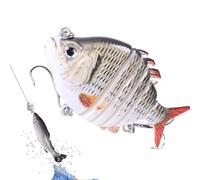 Lures de sandre, leurres de sandre, leurres de do à articulations multiples avec crochet - Appât de poisson-chat coloré, accessoires pour ordinateur portable pour toutes les couches d'eau