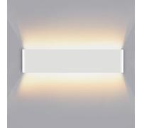 Lureshine Applique Murale Interieur 16W 40CM Haut et Bas Luminaires Intérieur Aluminium Décorer/Moderne Applique Murale Blanc Chaud 3000k Appliques Convient pour Salon|Chambre|Couloir（Blanc）