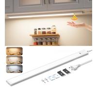 Lureshine Réglette LED Cuisine de 55 cm, Dimmable Lampe Led Detecteur De Mouvement Interieur, 3 températures Lumiere reglette led cuisine Adaptée Armoires et plans de travail.