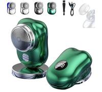 Lureza - Lureza Shaver - Mini Portable Electric Razor for Men, IPX7 Waterproof Wet/Dry USB Rechargeable with Turbo Blades, Travel-Friendly for Face/Body Shaving(Green)
