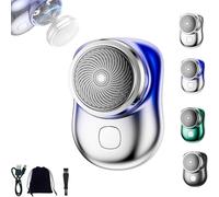 Lureza - Lureza Shaver, Mini Shave Portables Electric Shaver, Pocket Size Portable Electric Shavers for Men,USB Rechargeable for Travel Office Business Trip (Blue)