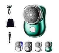 Lureza - Rasoir de poche Lureza - Mini rasoirs de poche USB rechargeables par USB - Rasoir étanche avec écran LED - Pour voiture, voyage, maison - Vert