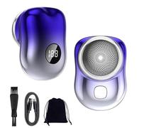 Lureza - Rasoir électrique portable 2025, étanche et rechargeable, rasage humide/sec avec charge de type C, longue veille, pour homme en voyage et utilisation quotidienne (violet)