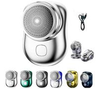 Lureza Shaver, Lureza Mini Shave Portable Electric Shaver, USB Rechargeable for Travel Office Business Trip(Silver)