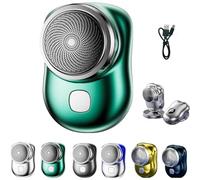Lureza Shaver, Lureza Mini Shave Portable Electric Shaver, USB Rechargeable for Travel Office Business Trip(Green)