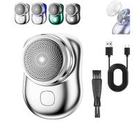 Lureza Shaver, Lureza Mini Shave Portable Electric Shaver, Waterproof Wet and Dry Electric Razor, Close Shave Anytime, for Home, Car, Travel (Sliver)