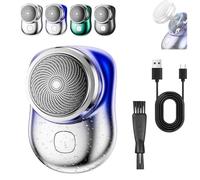 Lureza Shaver, Lureza Mini Shave Portable Electric Shaver, Waterproof Wet and Dry Electric Razor, Close Shave Anytime, for Home, Car, Travel (Blue)