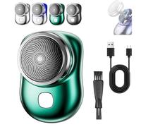 Lureza Shaver, Lureza Mini Shave Portable Electric Shaver, Waterproof Wet and Dry Electric Razor, Close Shave Anytime, for Home, Car, Travel (Green)