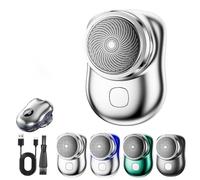 Lureza Shaver, Lureza Mini Shaver, L.Ureza Shavers, Pocket Size Portable Electric Shavers, Powerful Fast Charging with Cleaning Brush, Waterproof Wet and Dry Use (Silver,Digital Display)