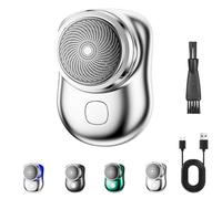 Lureza Shaver, Lureza Mini Shaver, Mini Shave Portable Electric Shavers, Wet and Dry with Digital Display for Home, Car, Travel (Silver)