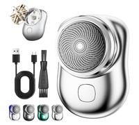 Lureza Shaver, Lureza Mini Shaver, Pocket-Sized Portable Razor for Men Women, Waterproof Wet and Dry Electric Razor for Home, Car, Travel (Silver)