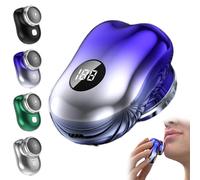 Lureza Shaver, Upgraded Mini Electric Shaver with Led Display, Pocket Size, for Travel Office (Blue,LED Display Screen)