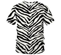 Lurhonp T-Shirt à Manches Courtes imprimé zèbre pour Homme, Zebra 03, Taille L