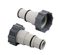 LURICO Adaptateur Tuyau Piscine 32 38, 2 Pièces Adaptateur Intex, Raccord Piscine Intex, Avec Filetage Intérieur Ø 32 et 38 mm