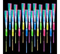 LURICO Baton Lumineux 24 Pcs Bâton Lumineux LED, Fibre Optique Lumineuse, Bracelet Fluorescent Lumineux, Baguette Lumineuse Pour Halloween, Noël, Concert, Fête, Anniversaire, Mariage