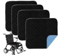 LURICO Lot de 4 coussins d'incontinence 50 x 50 cm Housse de protection imperméable lavable pour canapé, lit, voiture, poussette