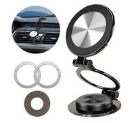 LURICO Soporte Magnético Móvil Coche, Soporte Móvil Coche Plegable y Ajustable 360° de Metal - Compatible Con iPhone 16, 15, 14, 13, 12 y Samsung, Pixel, Oppo, Huawei