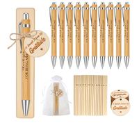 LURICO Stylos à Bille, Lot De 20 Stylo Merci, Stylo Personnalisé, Écriture Fluide, avec Cartes de Remerciement et Ficelle de Jute Naturelle, Pour L'école Et Le Bureau, Cadeau de Remerciement d'Adieu