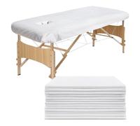 Luriseminger 30pcs Draps Housses Jetables pour Table de Massage, 110 x 215cm Imperméables Housses de Lit de Massage Jetables Drap Housse Jetable pour Table de Massage, Spa, Beauté, Tatouage