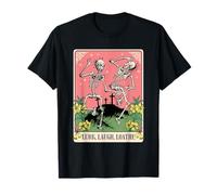 Lurk Laugh Loathe Funny Squelette Tarot Halloween T-Shirt