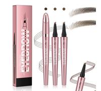 LURNODY 3 Pièces Crayon Sourcil Waterproof 4 Crayons à Sourcils Crayon à Sourcils Microblading, pour Les Femmes Afin de Créer Des Sourcils Naturels Ressemblant à Des Cheveux (Brun Clair + Brun Foncé)