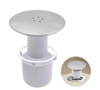 LURNODY Bonde Douche 90 mm/115mm Bonde de Douche, Siphon Douche, Capot Bonde Douche Interchangeable Chromé, Remplacement de Couvercle de Siphon Douche pour Salle de Bain