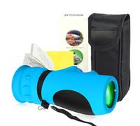 LURNODY Un Télescope Monoculaire de Poche Bleu, Jumelles Enfant Grossissement 8 à 12 Fois, Vision Claire, Longue Vue Enfant Adapté Aux Cadeaux d'anniversaire pour Les Enfants âgés de 3 à 12 Ans