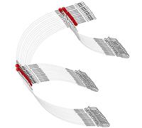 Luroad Leader de pêche en eau salée, 6/12/18 lignes en nylon, 1 bras et 2 bras avec émerillons et boutons-pression pour équipement de pêche et leurres - 12 pièces