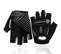 LUROON Gants Cyclisme de Vélo Eté Demi Doigt Gant Réfléchissant Gel Bicyclette Gants Courts Homme et Femme pour Vélo VTT Cycliste Moto