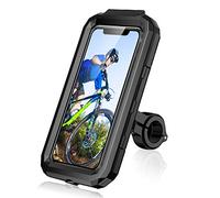LUROON Support Téléphone Vélo Moto Scooter, Universel Ecran Tactile Etanche Rotation à 360 VTT Support Guidon Housse De Téléphone, pour 5.5-7.0 Pouces Smartphones