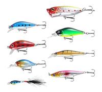 Lurowo Leurres de Pêche, Leurre Brochet Truite Perche, Leurre Peche Mer, Poissons-nateurs pour Eau de Mer d'eau Douce pêche（D