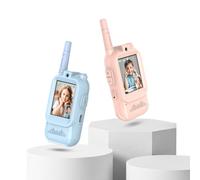 Lurowo Talkies walkies vidéo enfants, 2 packs de talkies walkies rechargeables à écran bidirectionnel, avec conversion vocale et fonction Écran D'affichage, adaptés aux garçons et filles de 3 à 12 ans