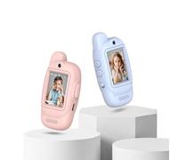 Lurowo Talkies-walkies vidéo enfants, 2 packs de talkies walkies rechargeables à écran bidirectionnel, avec conversion vocale et fonction Écran D'affichage, adaptés aux garçons et filles de 3 à 12 ans