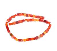 Lurrose 1 chaîne de perles d'espacement cubiques en agate : perles carrées en vrac pour la fabrication de bijoux, de colliers et de bracelets, projets d'artisanat de bricolage 6 mm