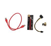 Lurrose 1 Ensemble Câble D'extension De Carte Graphique Adaptateur Pci-e Extenseur Pci Express Carte De Montage Pci-e 1x à 16x Colonne Montante Pcie Rouge Âme en Cuivre