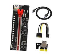 Lurrose 1 Ensemble Câble Extension GPU Riser Pcie pour Adaptateur de Connecteur USB Plaqué Installation Facile et Efficacité Énergétique Couleur Aléatoire
