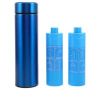 Lurrose 1 Ensemble de trousse de voyage isotherme, glacière portable pour, trousse réfrigérée pour pour diabétiques, organisateur de avec blocs réfrigérants (bleu)