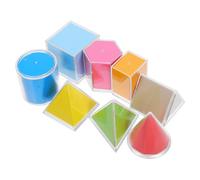 Lurrose 1 Ensemble Jeu de Modèles Géométriques Transparente Manipulateurs Mathématiques pour Éducation à et Écoles Primaires Outils Pédagogiques Polyvalents pour Comprendre Formes et