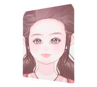 Lurrose 1 Feuille Modèle de visage peint comptoir peinture de visage maquillage pour les yeux réutilisable simulé tableau de peinture outils de pratique de maquillage l'animal de compagnie