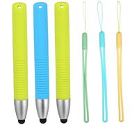 Lurrose 1 Jeu Stylo Crayon Stylet Étanche Enclos Poignée Lanière De Dragonne Clé Lanière Bracelets Cordon De Téléphone en Silicone Longe De Poignet pour Les Clés Gel De Silice 3 Pièces