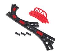 Lurrose 1 kit de Construction de Circuit de Train Miniature - Comprend des connecteurs de Pont et des raccords - Pièces de Construction ferroviaire sécurisées pour garçons et Filles - Idéal comme